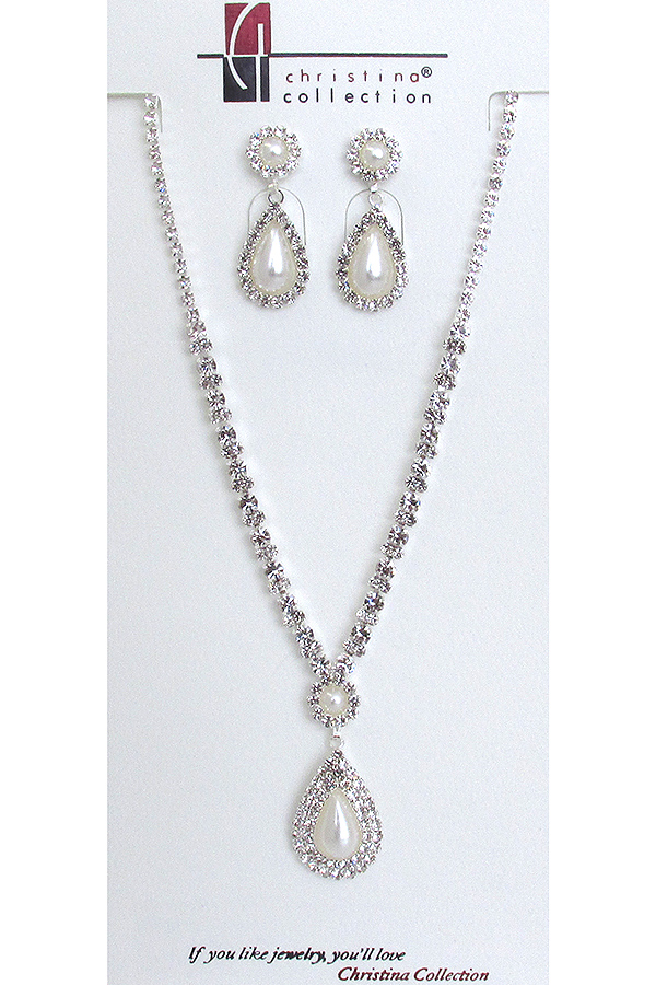 Rhinestone necklace set