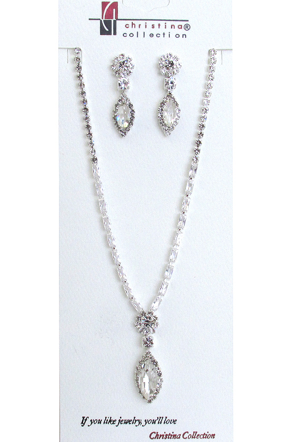 RHINESTONE NECKLACE SET