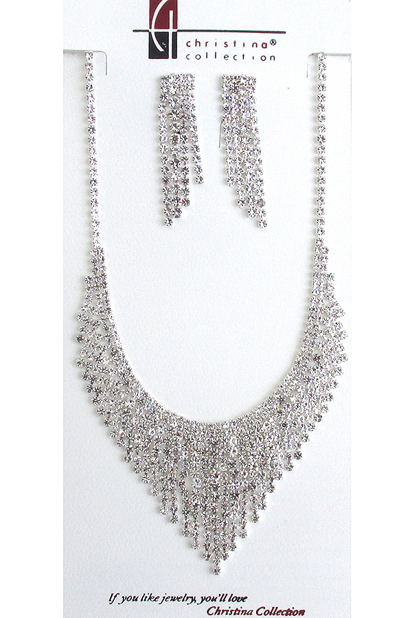 RHINESTONE NECKLACE SET