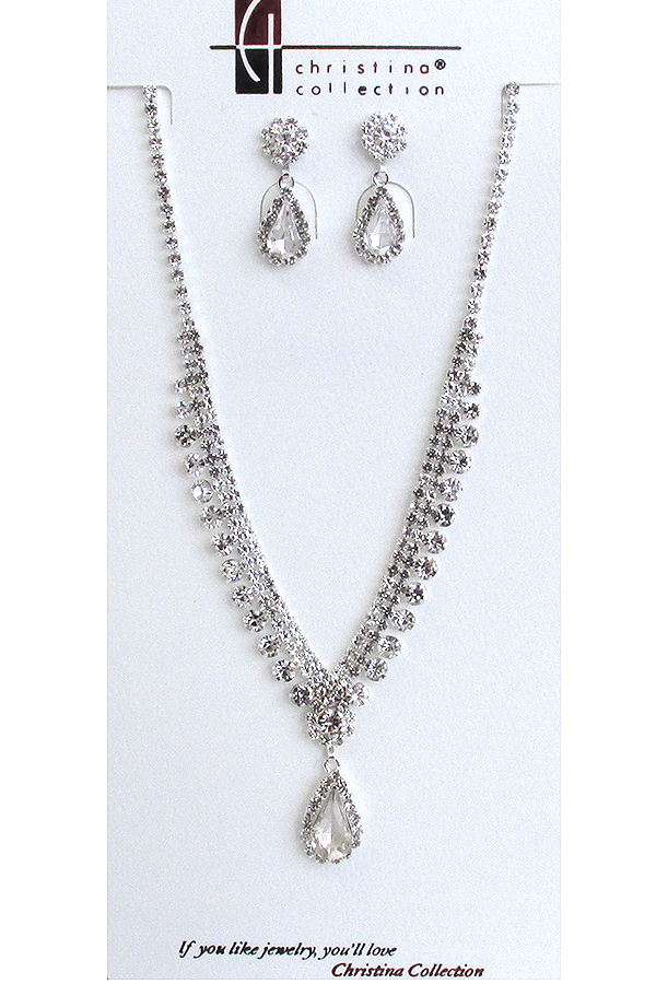 Rhinestone necklace set