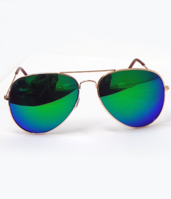 Unisex mirror polarized aviator sunglasses -uv protection