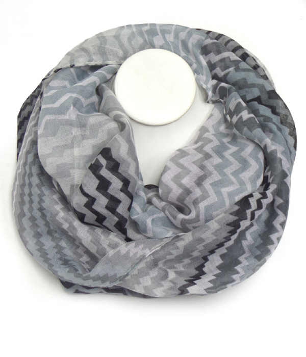 Chevron pattern infinity scarf