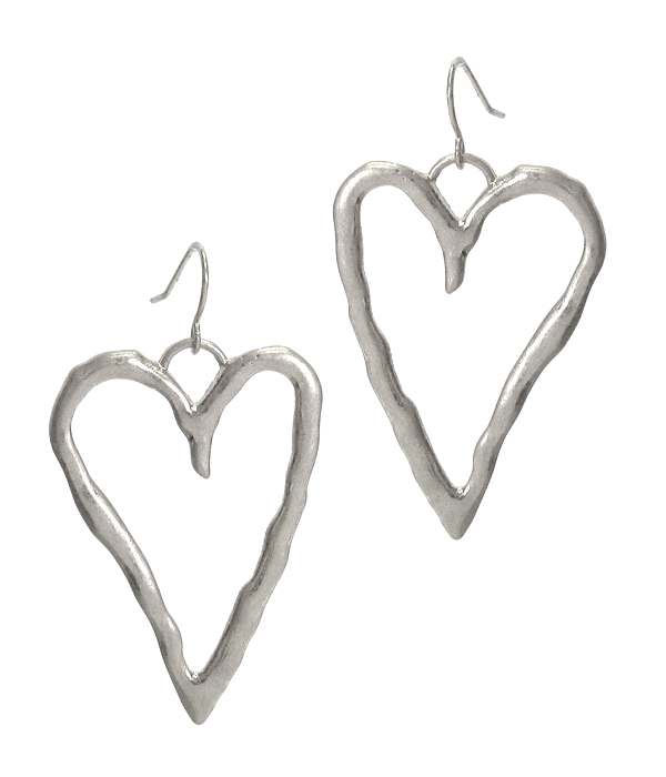 METAL HEART EARRING
