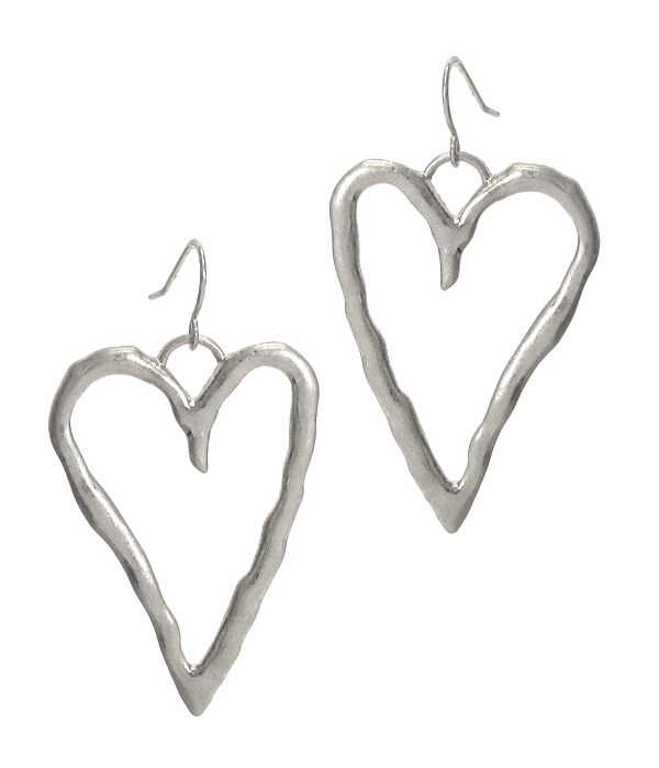 METAL HEART EARRING