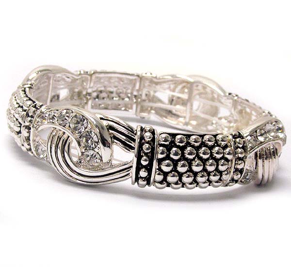 Designer style textured double stretch bracelet