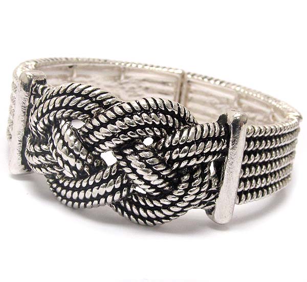 Metal knots double stretch bracelet