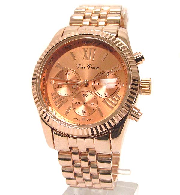 Stainless steel band boy friend watch - michael kors inspired 