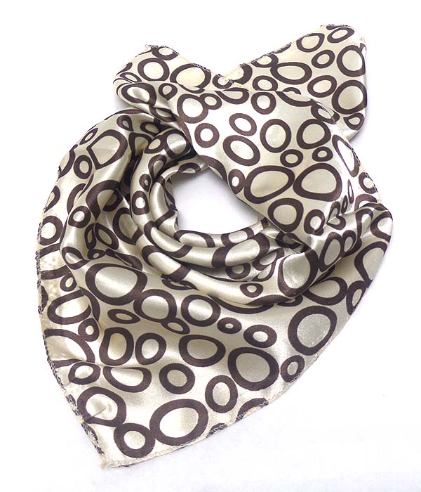 Petite size satin silk scarf - bubble