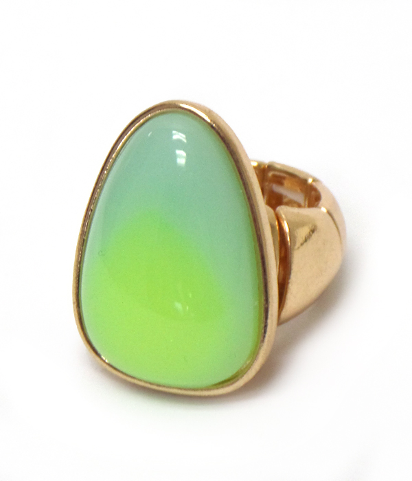 Puffy gradient stone stretch ring
