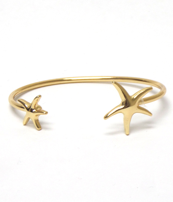 Starfish metal cuff bracelet 
