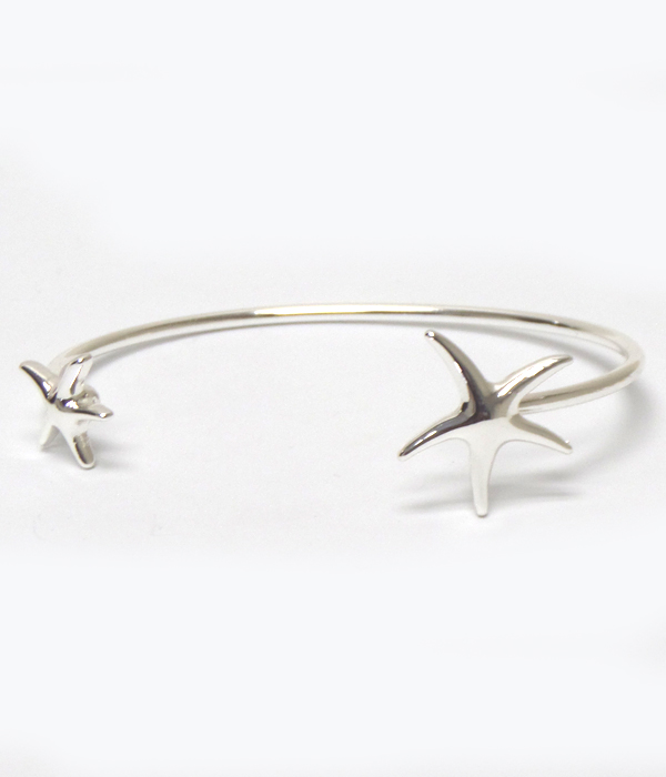 Starfish metal cuff bracelet