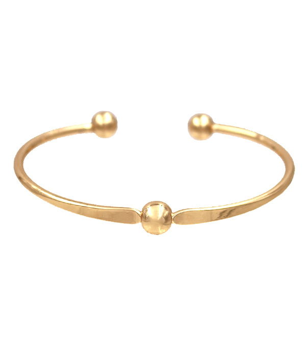 Metal ball cuff bangle bracelet