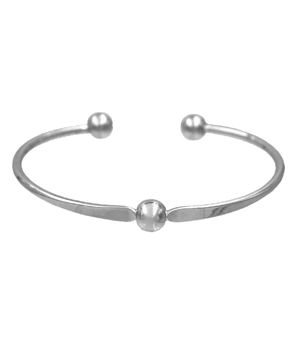 Metal ball cuff bangle bracelet