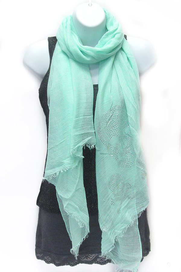 Glittering skull scarf