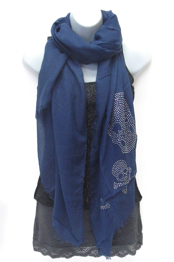 Glittering skull scarf