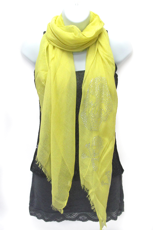 Glittering skull scarf