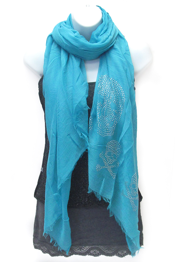 Glittering skull scarf