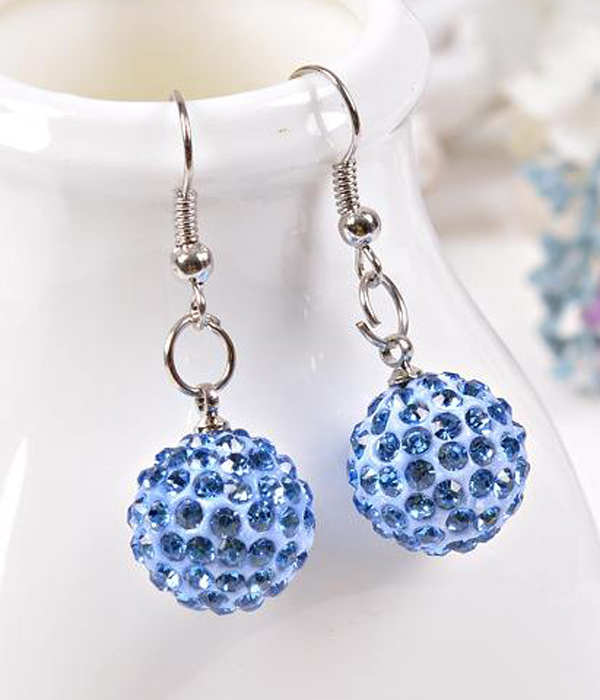 Crystal fireball earring
