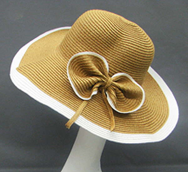 Med.brim hat w/ bow