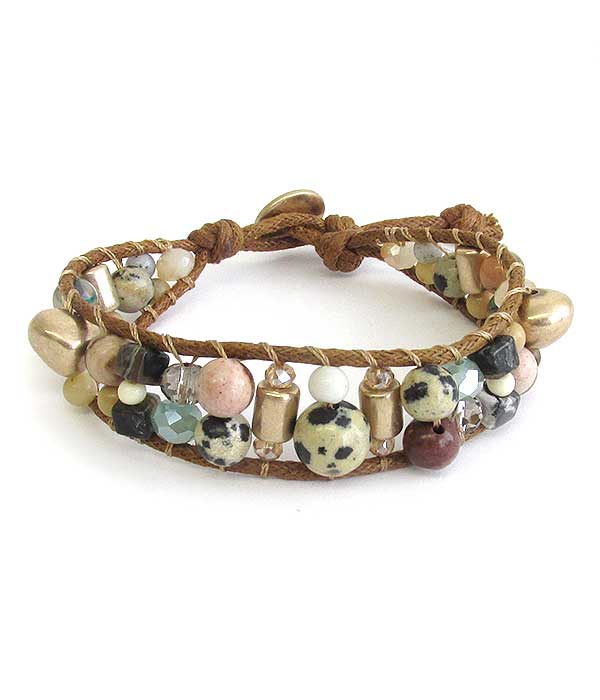 SEMI PRECIOUS STONE MIX BRACELET