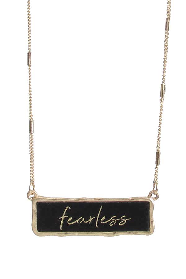 RELIGIOUS INSPIRATION PENDANT NECKLACE - FEARLESS