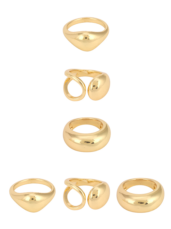 MULTI SIZE TEARDROP 3 RING SET