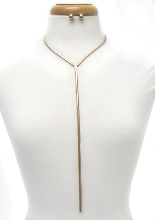 Snake chain long y necklace set