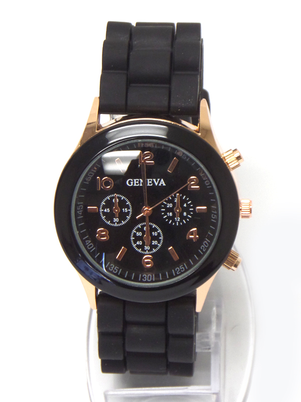 Unisex jelly silicon band wrist watch