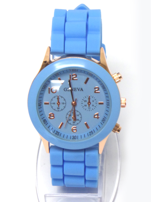 Unisex jelly silicon band wrist watch