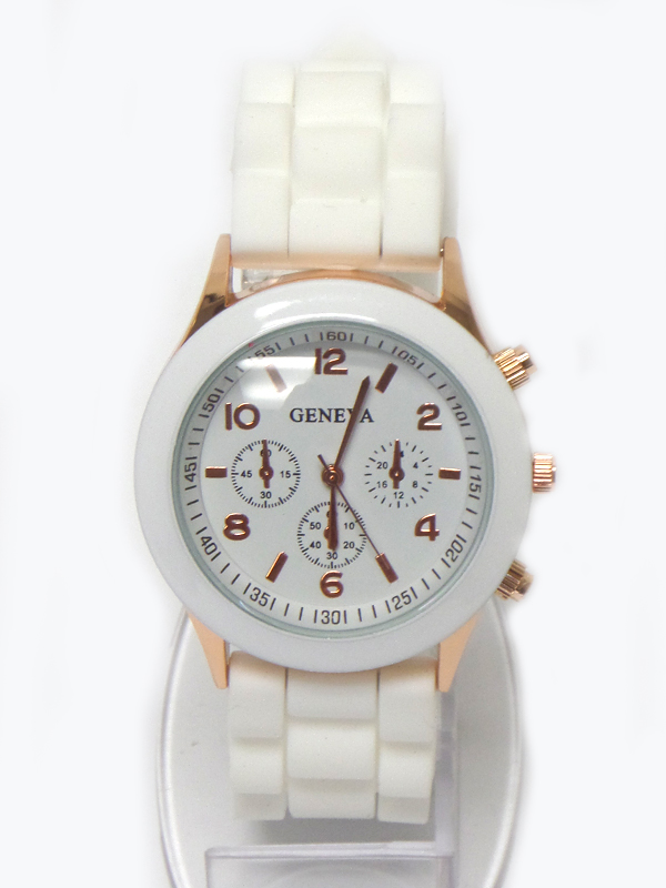 Unisex jelly silicon band wrist watch