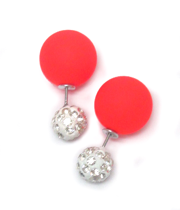 Double sided crystal earrings 
