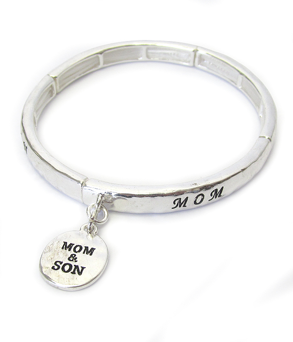 INSPIRATION MESSAGE STRETCH BRACELET - MOM & SON