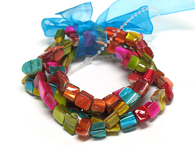 Triple line shell cube stretch braceelt