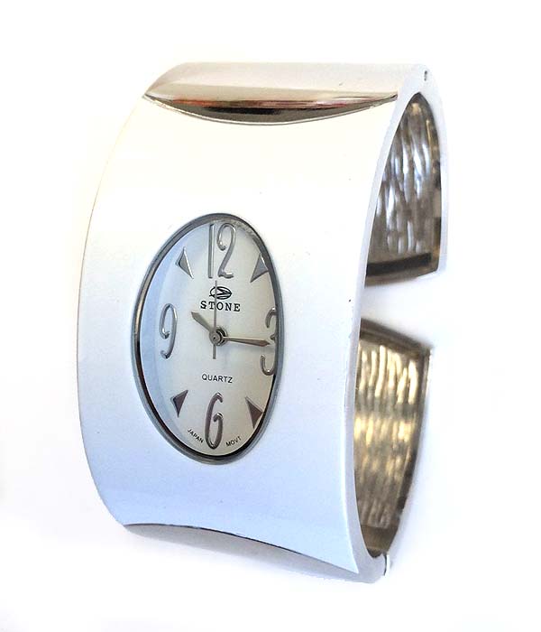 Oval face and bangle watch