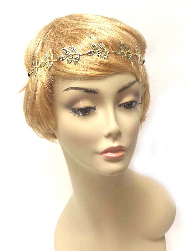 Multi metal branch link stretch headband