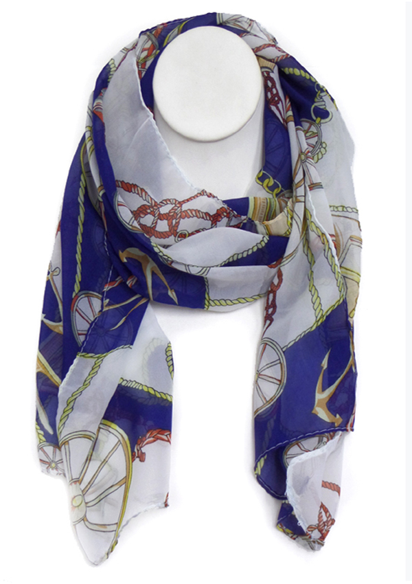 Anchor and chain scarf