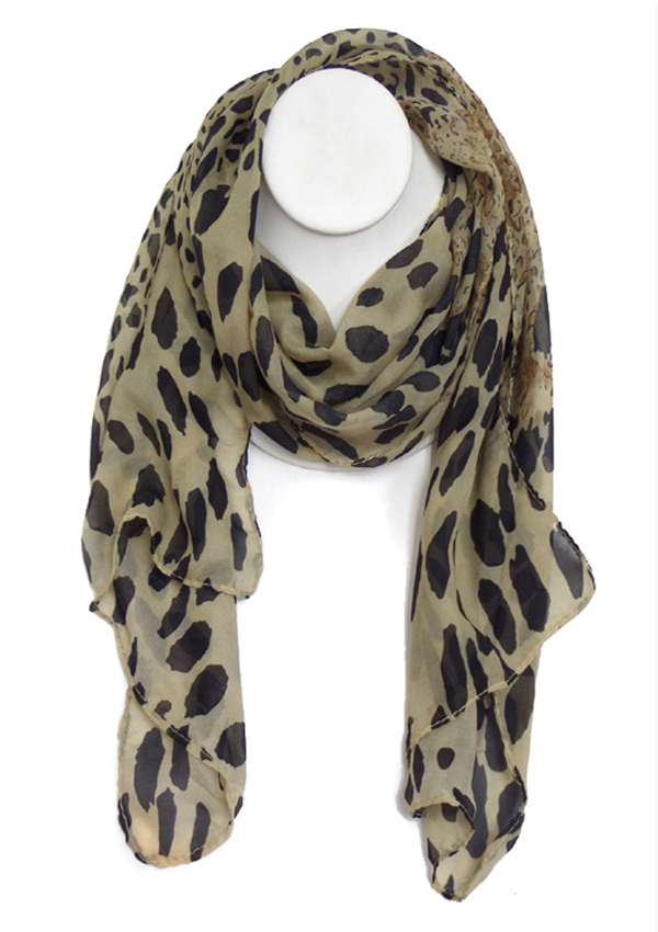 Animal print scarf
