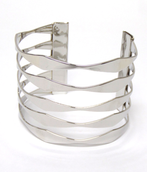Electro plating metal bangle bracelet