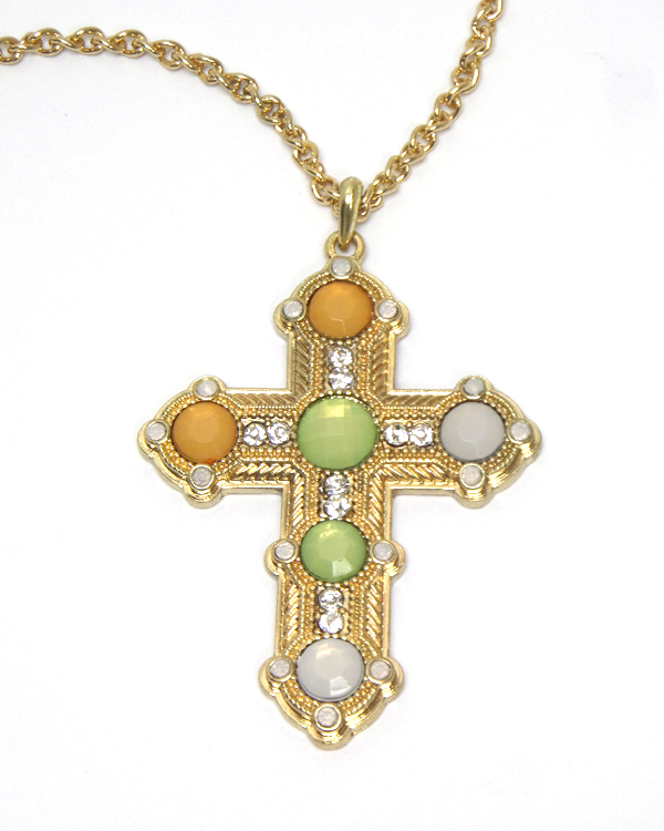 Crystal cross necklace