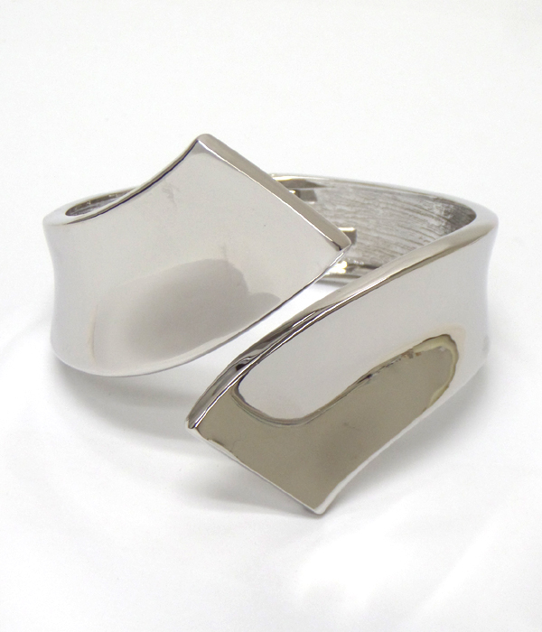 Electro plating architectural hinge bangle bracelet
