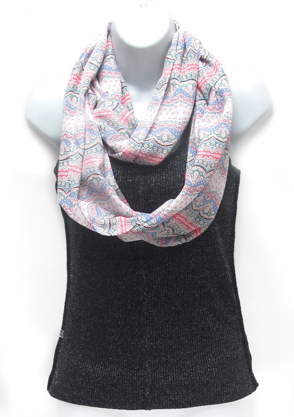 Floral pattern infinity scarf