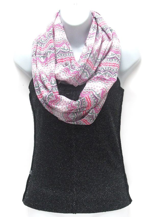 Floral pattern infinity scarf