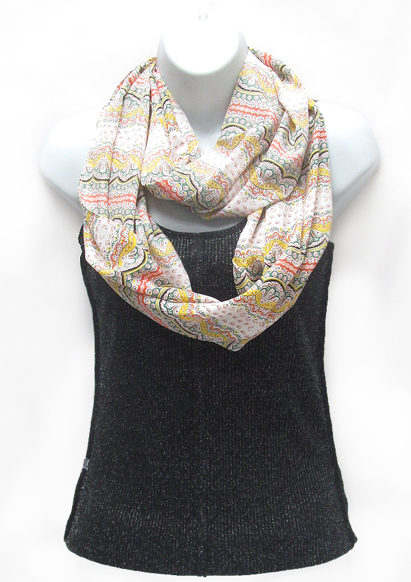 Floral pattern infinity scarf