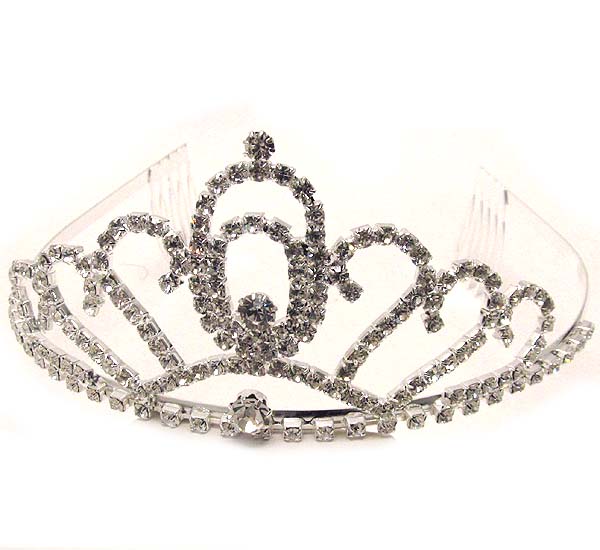 Prom or bridesmaid oval pattern rhinestone tiara