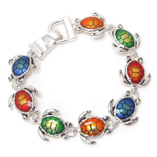 Sealife theme magnetic bracelet - sea turtle