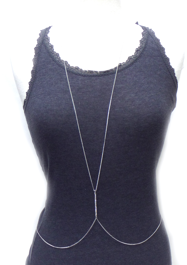 Bar with crystals body chain 