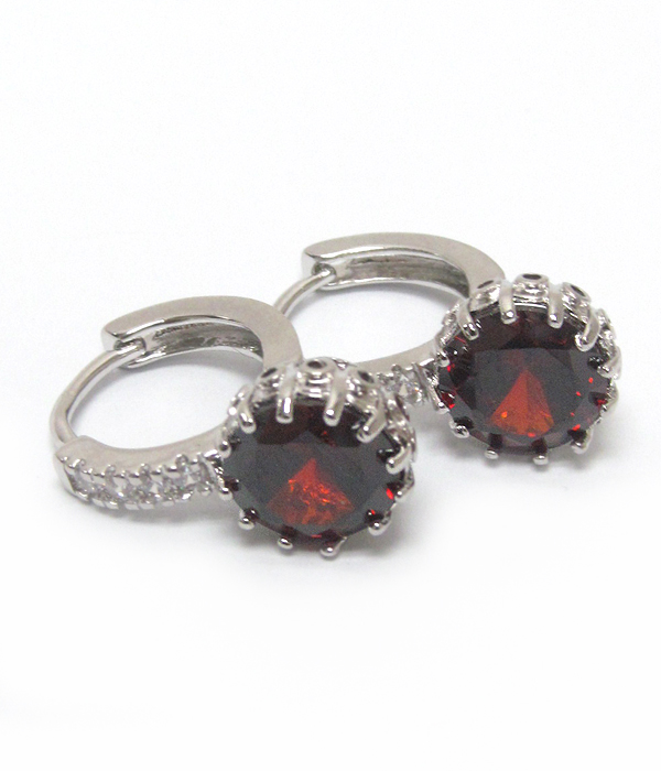 Crystal hoop earrings 