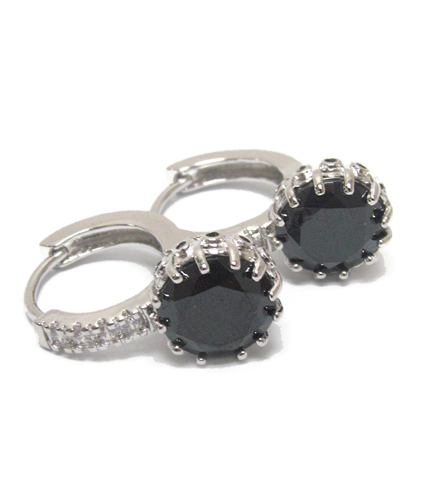 Crystal hoop earrings 