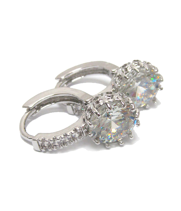 Crystal hoop earrings 