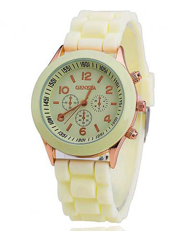 Fashion silicon jelly band watch